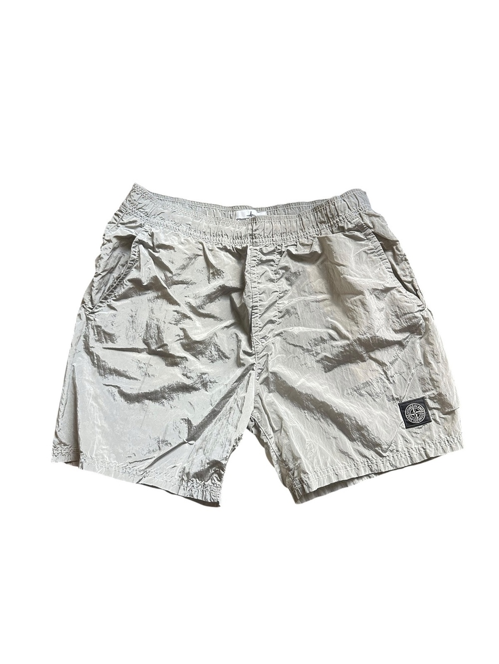 Stone Island Men’s Large Nylon Silver Swim Short